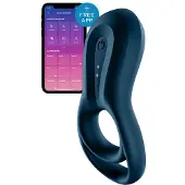 Satisfyer Epic Duo - App‑styrd vibrerande penisring för män (svart)