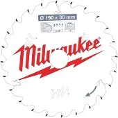 Milwaukee Sågklinga för trä 4932471300; 190x30x1,6 mm; Z24; 15°
