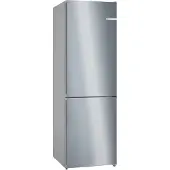 Bosch Serie | 4 KGN362IDF - Kylskåp/frys - bottenfrysskåp - bredd: 60 cm - djup: 66.5 cm - höjd: 186 cm - 321 liter - Klass D - rostfritt stål