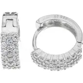 Silver Bar strassörhängen pave Delux 4 x 11 mm 79