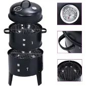 vidaXL 3-i-1 Rökgrill 40x80 cm