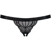 Obsessive Grenlös Stringtrosa i Spets - Svart - L/XL - Svart