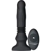THUNDERPLUGS Swelling and Thrusting Buttplug 19 cm - Svart - Svart