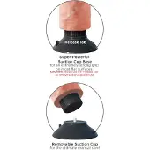 King Cock Realistisk Vibrerande Dildo 18 cm - Nude - Nude