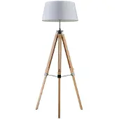 LINDBY Golvlampa Katie , Vitt / opal, Vardagsrum / matsal, Trä, Skandinavisk, Golvlampa
