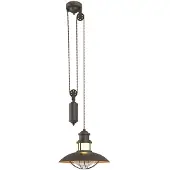 LINDBY Taklampa , Louisanne, dimbara, Brun / rost, Hall, Metall, Maritim