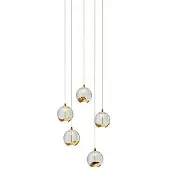 LUCANDE Taklampa , Hayley, Transparent, Vardagsrum, Glas, Modern