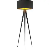 LINDBY Golvlampa Benik , Svart, Vardagsrum / matsal, Textil / tyger / siden, Modern, Golvlampa