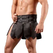 Svenjoyment Underwear Gladiatorkjol med 2 Bälten - Svart - XL - Svart