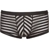 Svenjoyment Underwear - Genomskinliga, randiga boxershorts (svarta)