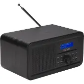 Denver DAB-30DW DAB+/FM-Radio / Portabel DAB-radio / Klockradio med träfinish