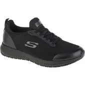 SKECHERS SQUAD SR Dam Bred Passform Arbets skor Svart