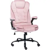 vidaXL Kontorsstol rosa sammet
