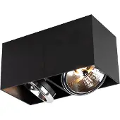 QAZQA Design spotlight svart rektangulär 2-ljus - Box