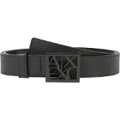 Armani Exchange för kvinnor. 9411300A87400020 Svart bälte (75cm), Casual, Syntetisk, Läderimitation