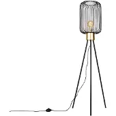 QAZQA Design golvlampa svart med guld - Mayelle