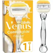 Gillette-Venus Rakhyvel Comfortglide Coconut w Olay + 1st rakblad, duschhållare