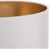 Helam Lampskärm Alba, Ø 20 cm, E27, vit/guld Alba , Vitt / opal, Vardagsrum / matsal, Textil / tyger / siden