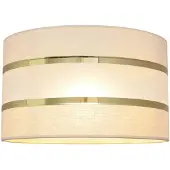 Helam Lampskärm Helen E27 Ø25/höjd 15 cm ecru-guld , Creme / bärnsten, Textil / tyger / siden, Modern
