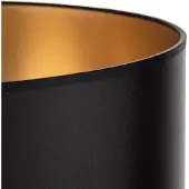 Helam Lampskärm Alba, Ø 40 cm, E27, svart/guld Alba , Svart, Vardagsrum / matsal, Textil / tyger / siden