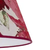 Duolla Lampskärm Sofia Höjd 25 cm, blommönster rött , Röd, Textil / tyger / siden