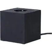 Star Trading Lampfot E27 Kub 9cm | svart []