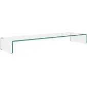 vidaXL TV-bord klarglas 110x30x13 cm
