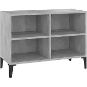 vidaXL TV-bänk med metallben betonggrå 69,5x30x50 cm