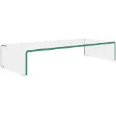 vidaXL TV-bord klarglas 70x30x13 cm