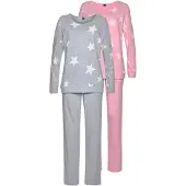 Arizona Pyjamas ljusgrå / rosa