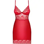 Obsessive Lovica Red Chemise Set - Röd - S/M - Röd