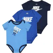Nike Bodies k/ä - Block - 3-pack - Universitet Blue - - 6 mån - Body K/Ä