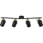 Nordlux Lotus 4-Spot /Messing 50130103 Takbelysning Svart