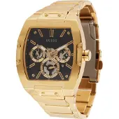 GUESS Analog klocka 'Phoenix' guld / svart