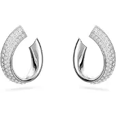 Swarovski Exist Silverband Minimalistiska Klassiska Kristallörhängen Cirkulära Damörhängen 5637563 White,F