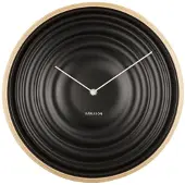 Karlsson väggklocka Scandi Ribble matt black wood case KA5881BK