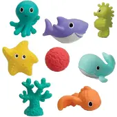 Infantino 8 Delars Badleksak Set för Spädbarn och Barn