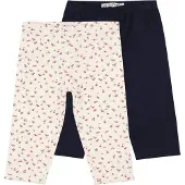 Minymo Leggings kräm / nattblå / röd / svart