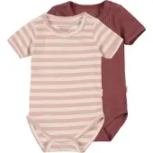 Minymo Sparkdräkt/body beige / gammalrosa / merlot