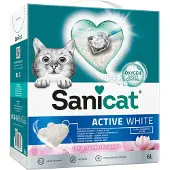 Sanicat Active Vit Lotusblomma klumpande kattsand 6 liter