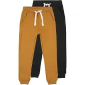 Minymo Sweatpants - 2-pack - Currygul/Koksgrå - - 2 år (92) - Sweatpants