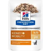 Hill's Pet Nutrition Prescription Diet k/d + Mobility med kyckling 12 x 85 g i påsar