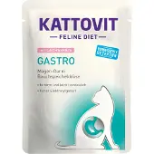 Kattovit Feline Gastro Pouch 24 x 85 g - Lax & ris