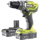 Ryobi One+ R18DD3-220S - Borr/drivare - sladdlös - 2 hastigheter - nyckellös chuck 13 mm - 50 N·m - 2 batterier - 18 V