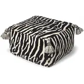 Classic collection Zebra sittpuff svart/vit