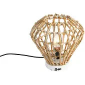 QAZQA Rustik bordslampa bambu med vit - Canna Diamond