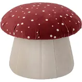 Bloomingville MINI pufmössa, röd, polyester