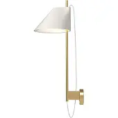 Louis Poulsen LED vägglampa Yuh Brass, dimbar, Mässing / guld, Vardagsrum / matsal, Aluminium / grå / zink, Design, LED-vägglampa, vägglampa inomhus