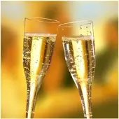 Papstar 10-Pack Champagneglas i Plast / Plastglas - 100ml
