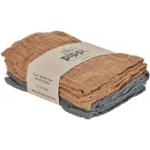 Pippi Muslinfiltar - 4-pack - 65x65 - Indisk Tan - - One Size - Muslinfilt